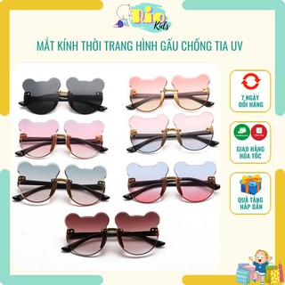 Kính mát chống tia UV, kính thời trang hình Gấu dễ thương cho bé đi chơi, đi du lịch - Riokids MK1