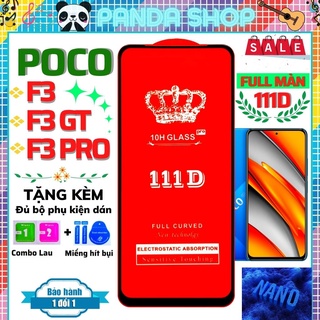 Kính cường lực poco f3/ f3 gt/ f3 pro dán full màn hình 111D trong suốt - Độ cứng cực cao bảo vệ điện thoại vỡ màn hình.