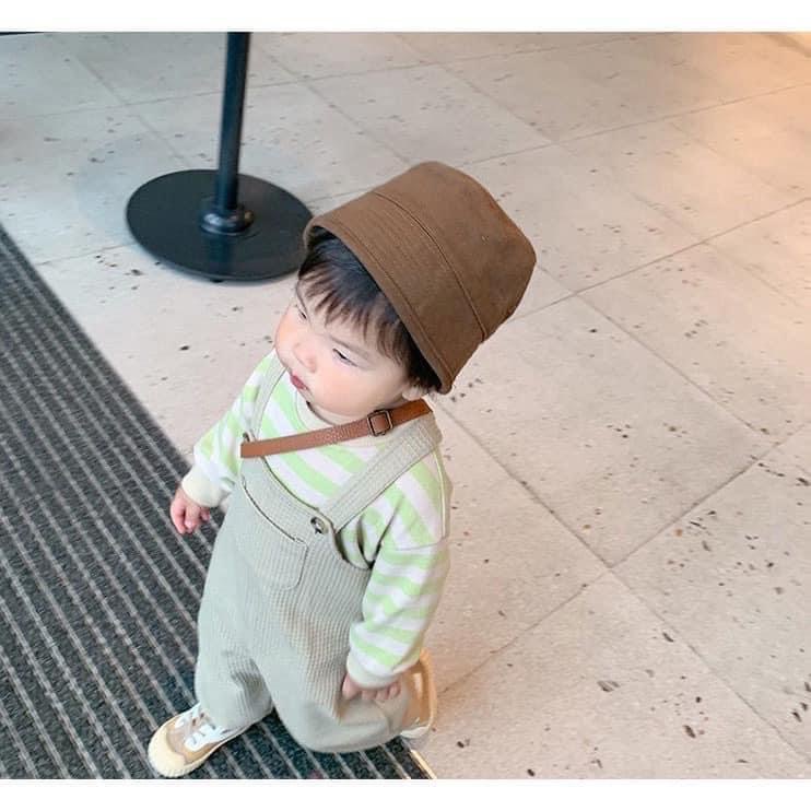 Mũ Bucket Trơn Cho Bé Vành Tròn Phong Cách Hàn Quốc MU00