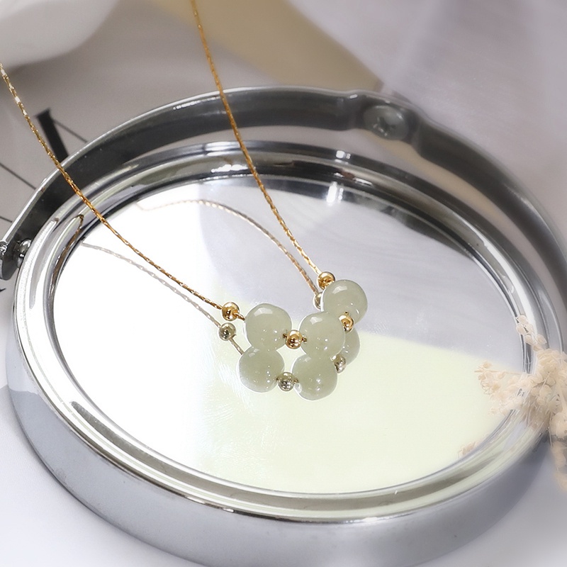 Vòng cổ Mặt Ngọc Bích May Mắn Cho Nữ