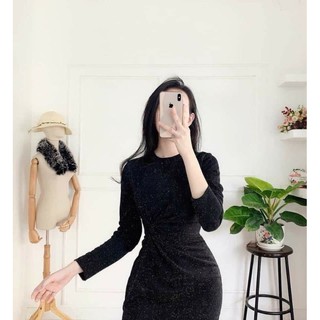 [Hot] Váy nhũ xoắn eo Trangtrang