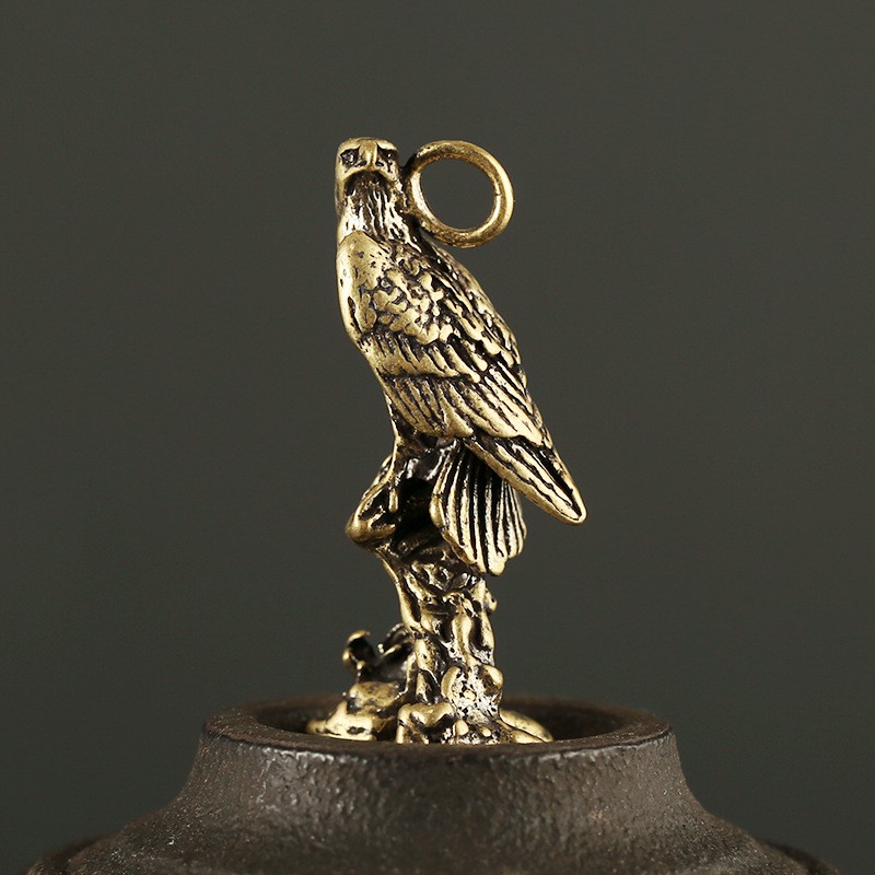 Móc Khóa Hình Đại Bàng Đồng Đúc Nguyên Khối