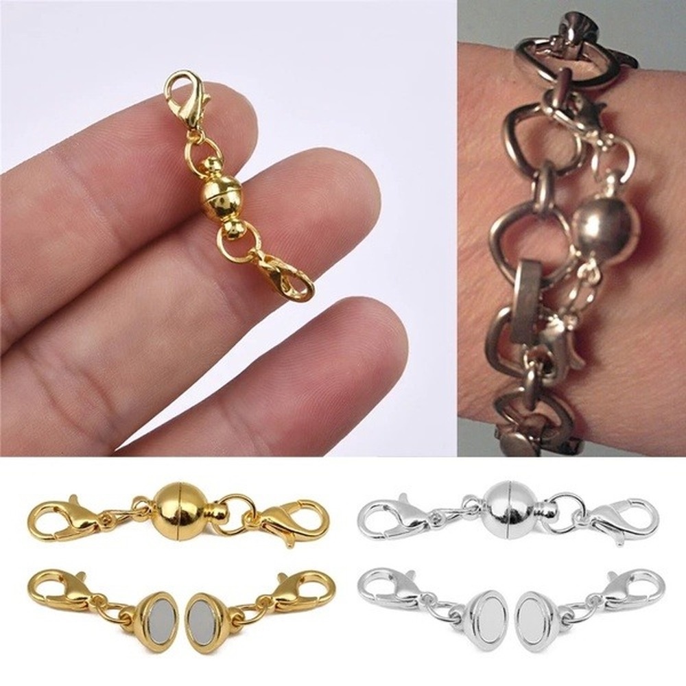 Set 5 Cặp Khóa Nam Châm Tròn Chuyên Dụng Cho Nối Vòng Tay / Vòng cổ