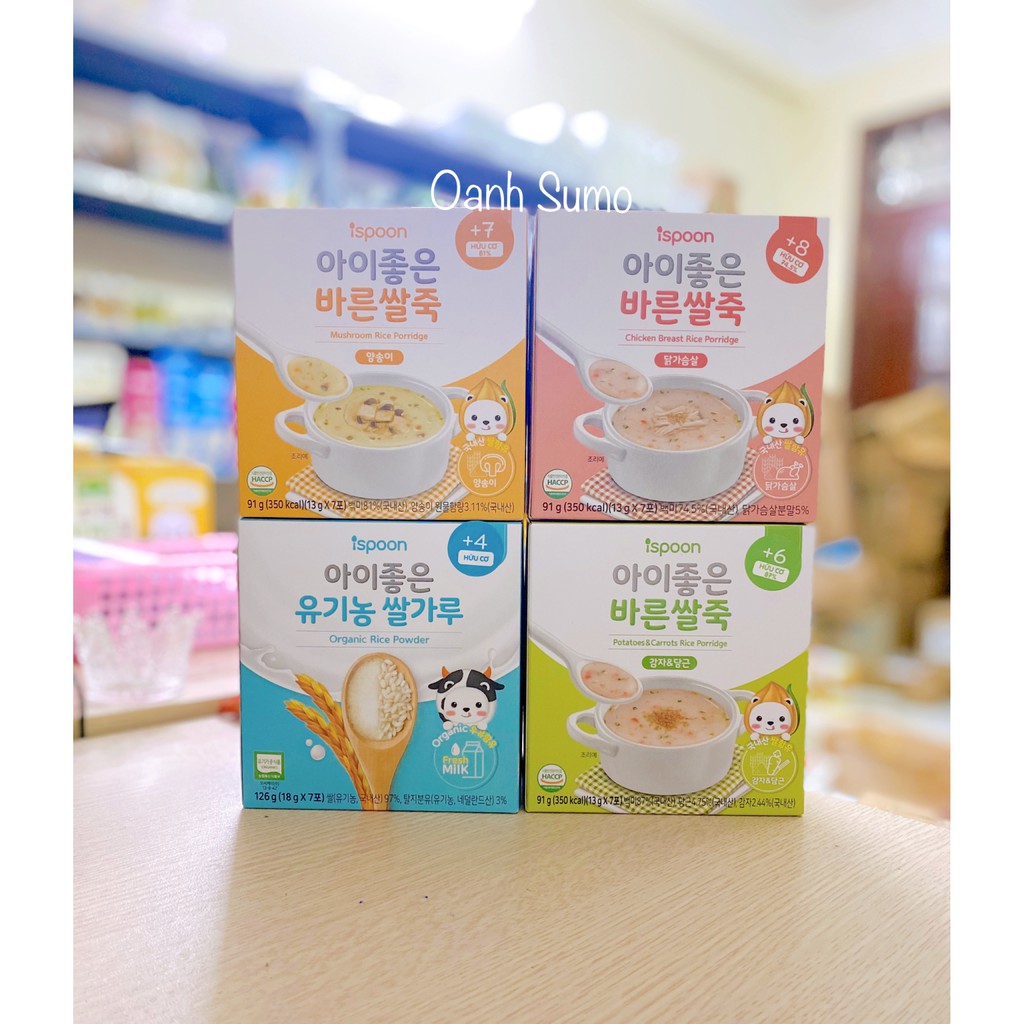 Bột ăn dặm ispoon Hàn Quốc 4m+ (Date 09/2022)