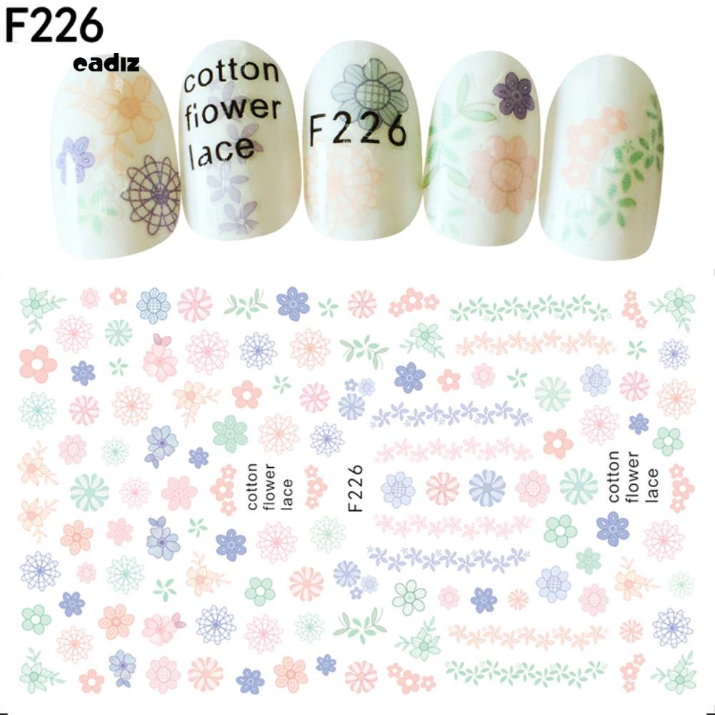[Hàng mới về] Miếng dán họa tiết hoa lá dùng trang trí móng tay nghệ thuật