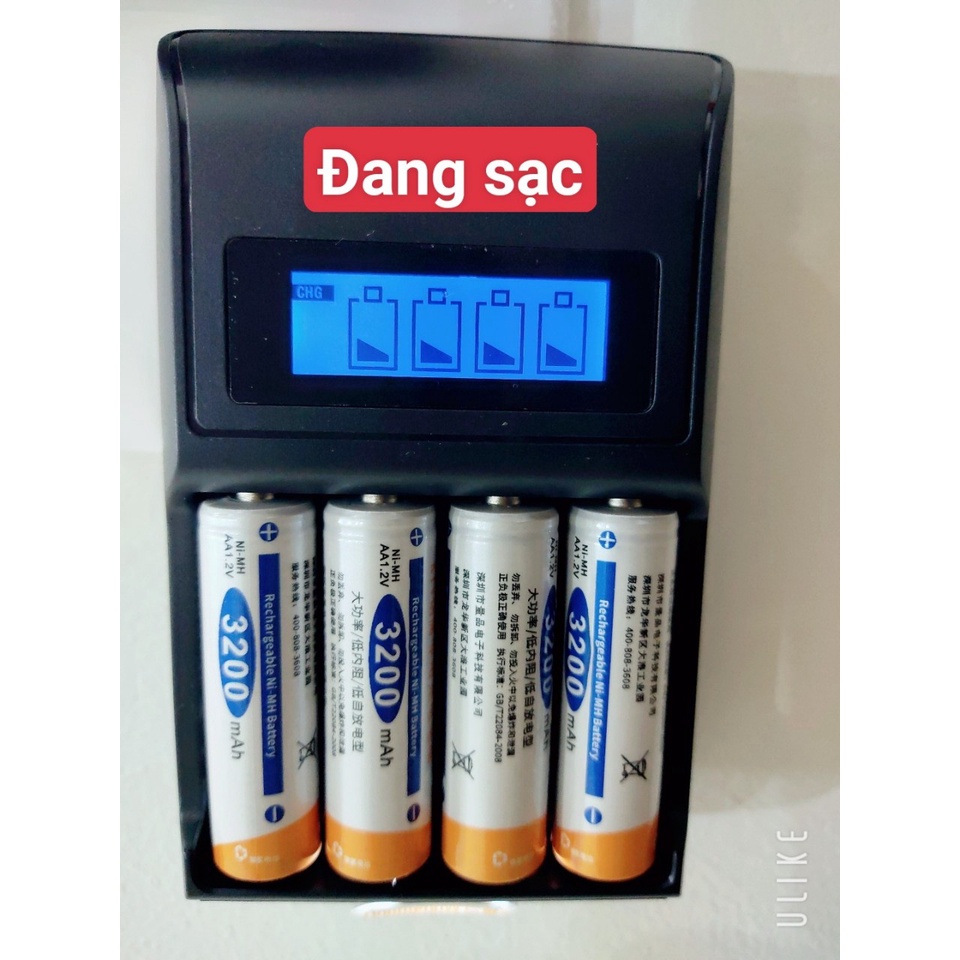 Pin sạc AA TỰ NGẮT DUNG LƯỢNG CAO 3200mAh chính hãng Doublepow