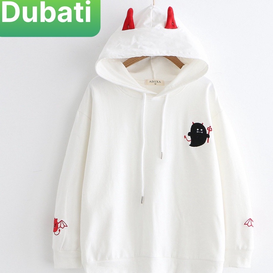 ÁO HOODIE, ÁO NỈ TAY DÀI CÓ MŨ NAM NỮ MA CUTE SIÊU XINH UNISEX - DUBATI FASHION