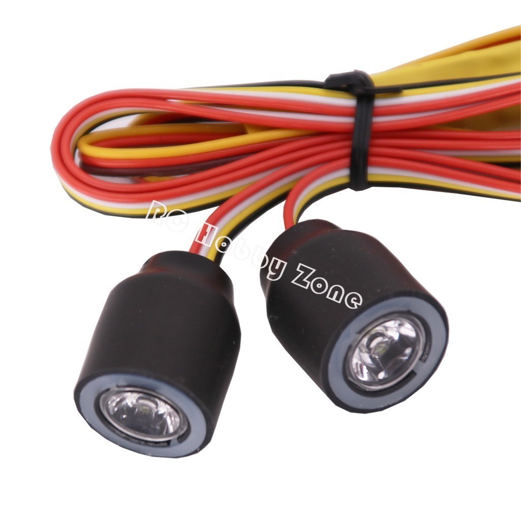 Set 2 Đèn Pha LED Dành Cho Mô Hình Xe Đồ Chơi 1/10 RC SCX10 TRX4 D90 Jeep Wrangler 90046 90047