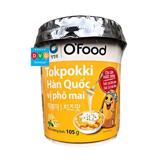Bánh Gạo Tokpokki Hàn Quốc Ăn Liền Vị Phô Mai O'Food Ly 105g
