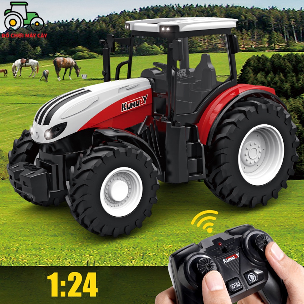Máy kéo 210 HP_Bánh nhỏ - Điều khiển từ xa (RC), xe máy cày đồ chơi, xe nông trại, MK16BN