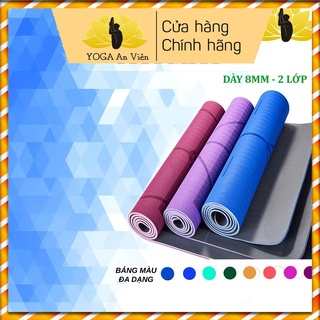 Thảm tập yoga 8mm định tuyến chất lượng cao, thảm yoga chất liệu thoáng mát thấm mồ hôi