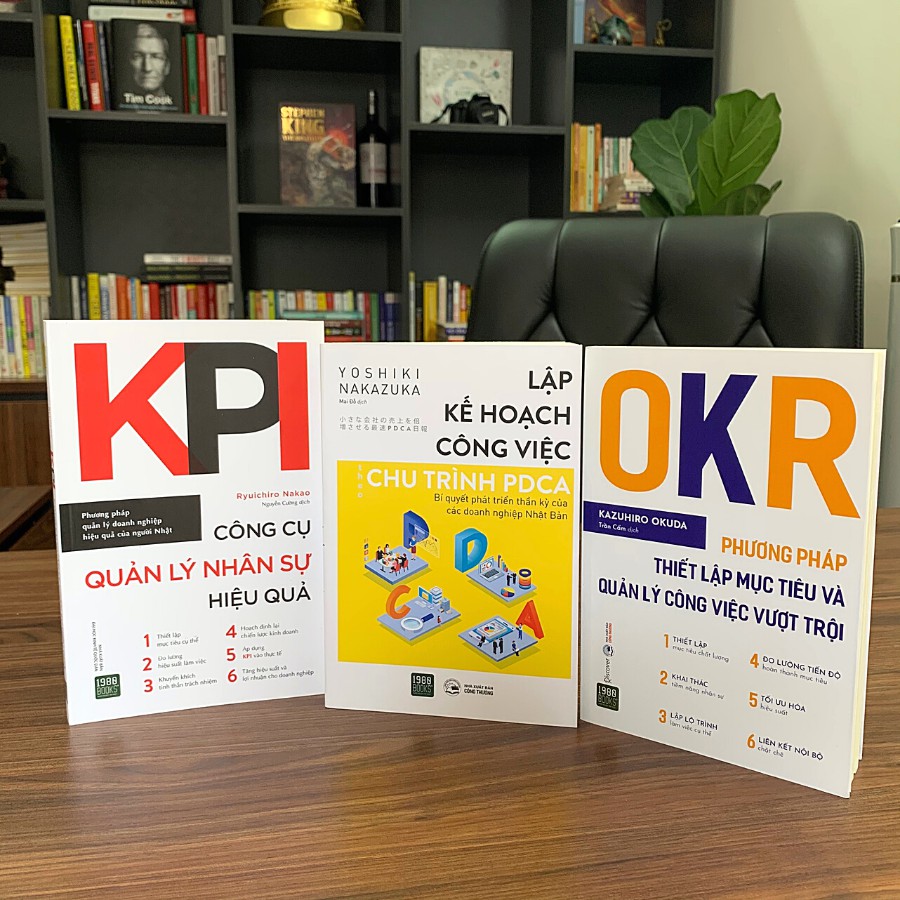 Sách - Combo 3 cuốn OKR + KPI + Lập Kế Hoạch Công Việc Theo Chu Trình PDCA - 1980Books