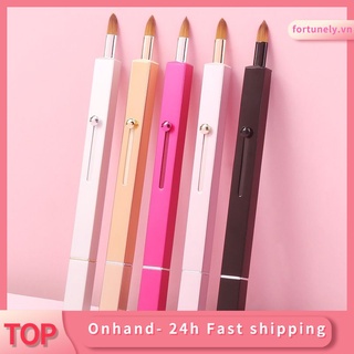 [Hàng mới về] Cọ thoa môi 2 đầu mini có thể thu gọn có nắp đậy tiện dụng