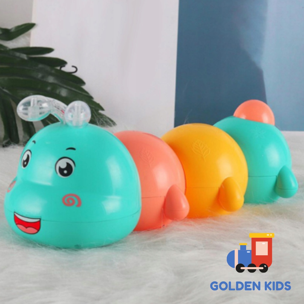 Đồ chơi chú sâu biến hình cảm biến tránh chướng ngại vật  âm nhạc ánh sáng chạy pin dễ thương