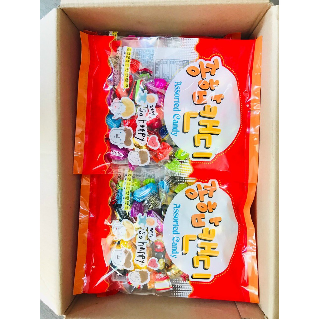 Kẹo Hàn Quốc vị Hoa quả tổng hợp - Quế 300gr