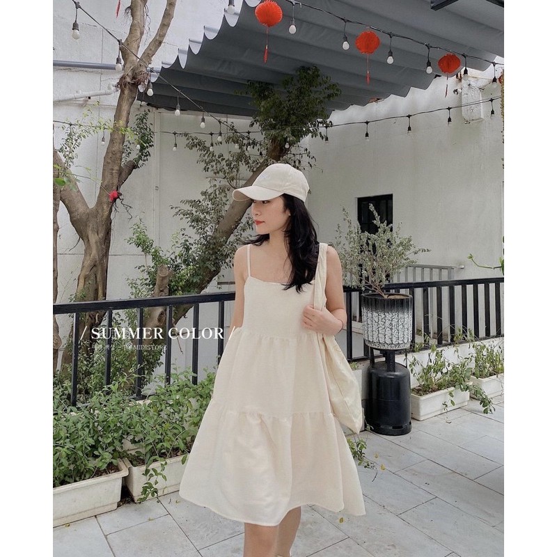 Váy 2 dây 2 tầng