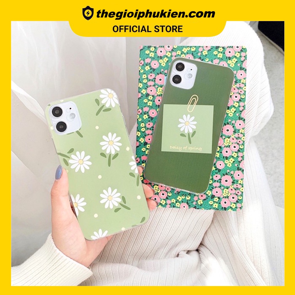 Ốp lưng iphone silicon dẻo Green Flower dành cho ip 6 đến 14promax - t98