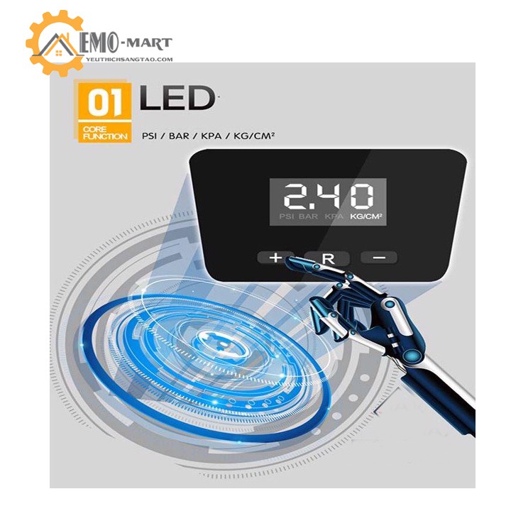 Máy nén khí bơm hơi 12v V5 mini ⚡️𝗕𝗛 𝟭𝟮 𝗧𝗛𝗔́𝗡𝗚⚡️ Áp lực nén tối đa 150 PSI - Dây dẫn 3m, tặng kèm 3 đầu kim bơm