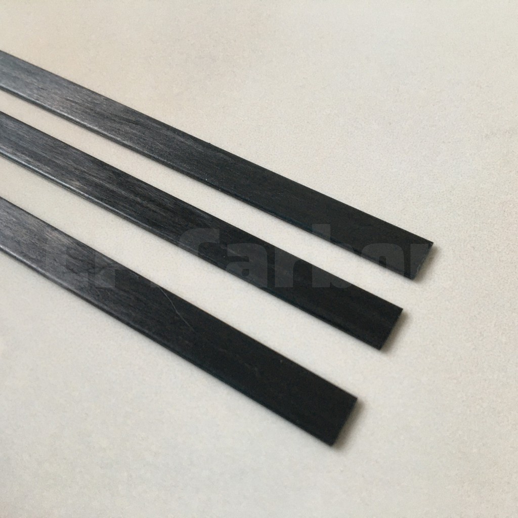 Thanh carbon dẹt dày 1mm rộng 3mm, 5mm, 6 mm dài 1 mét gia cố máy bay, làm diều...