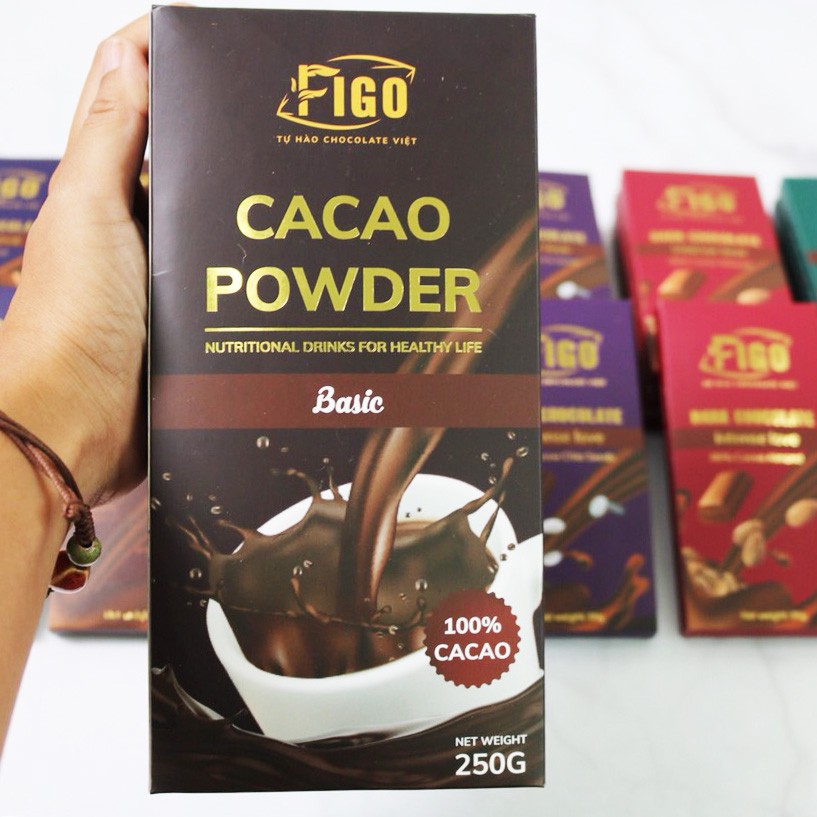 [Chính hãng] Bột Cacao nguyên chất Figo túi 250g trong pha chế và làm bánh
