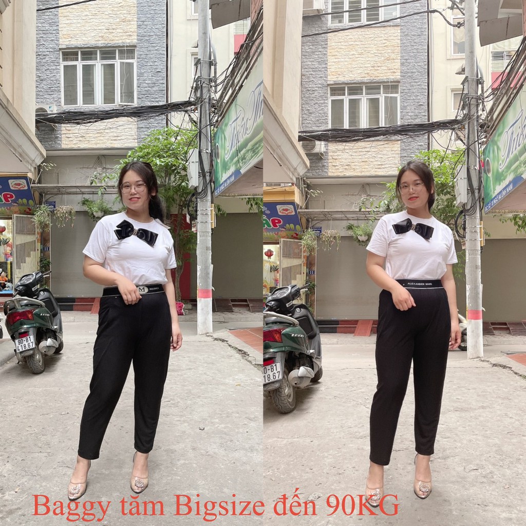 Quần Baggy BIGSIZE tăm lạnh cạp co dãn 60-90KG hàng Quảng Châu | BigBuy360 - bigbuy360.vn