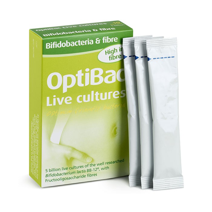 OptiBac Probiotics For Maintaining Regularity - Men vi sinh bổ sung chất xơ (hộp 10 gói/30 gói)