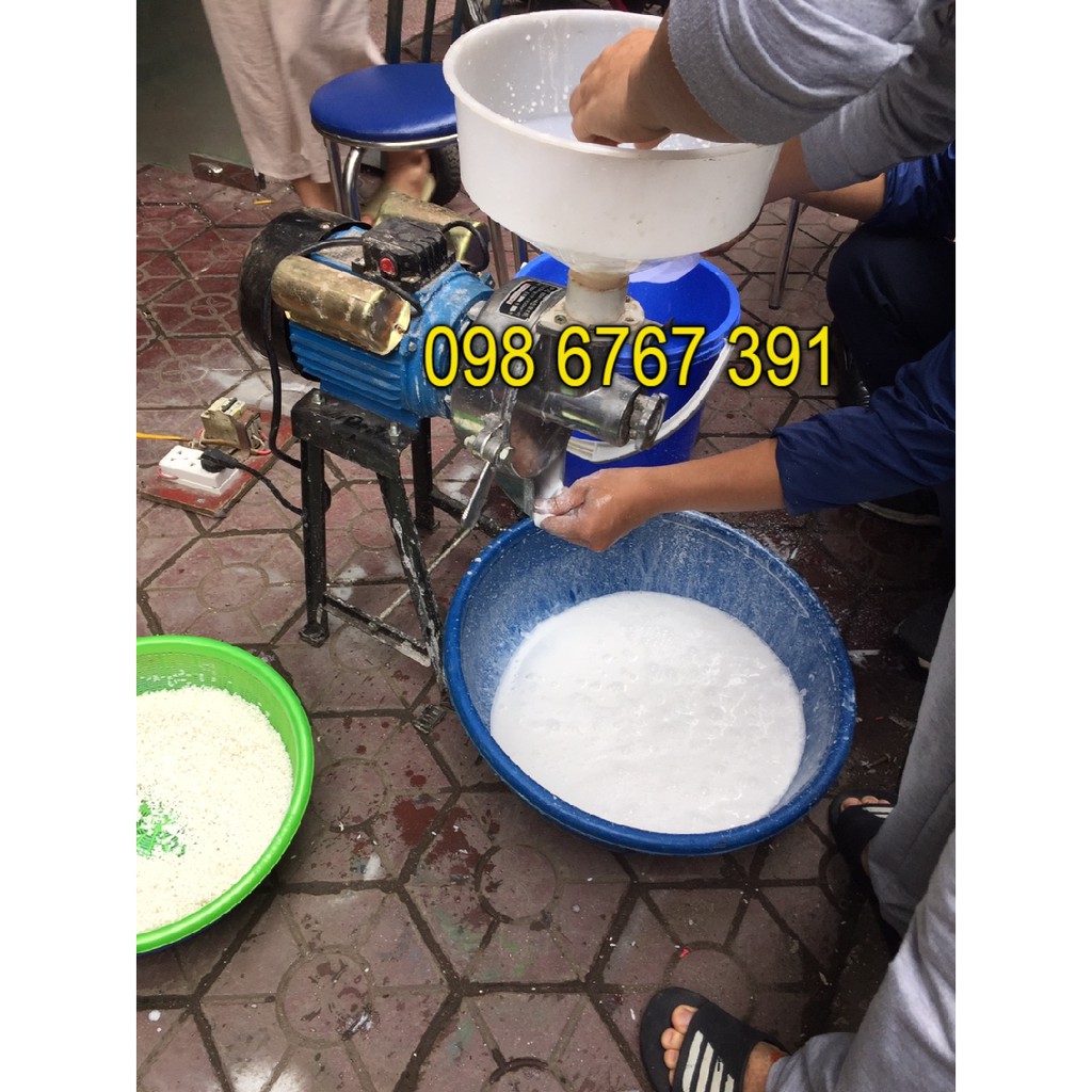 Máy nghiền bột gạo liên tục, Máy xay bột gạo nước, bột đậu đỗ ngâm rất nhuyễn