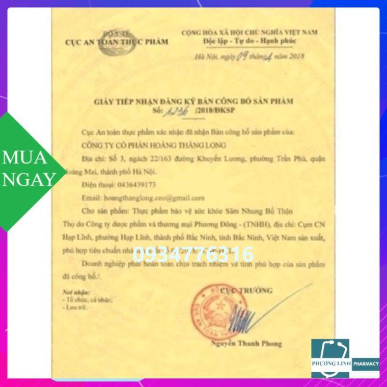 SÂM NHUNG BỔ THẬN TW3