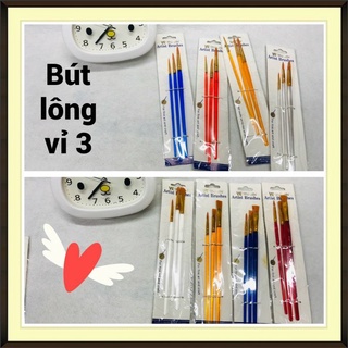 Bộ 3 bút lông cọ vẽ keep smilling loại đẹp