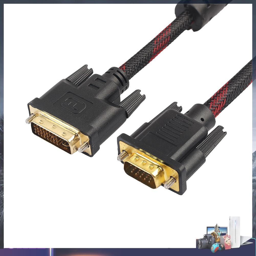 Dây cáp kết nối Dvi-I24 + 5 chuyển đổi đầu cắm sang Vga 4.6ft chuyên dụng