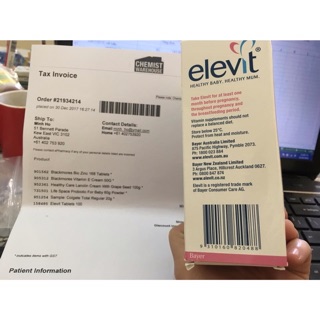 Elevevit cho bà bầu 100v và dha