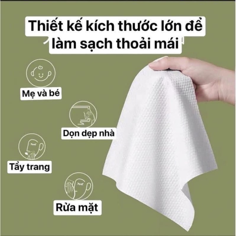 Khăn giấy dùng một lần đa năng làm từ sợ bông thiên nhiên an toàn cho da Ulzzangshop520