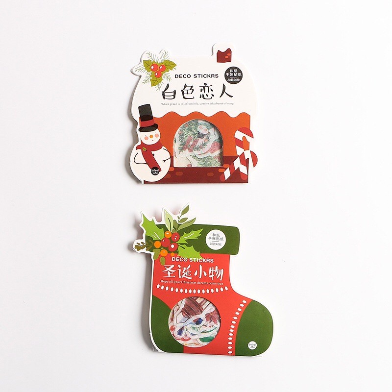 Túi 40 hình dán sticker giáng sinh noel ngộ nghĩnh