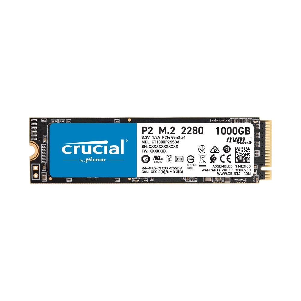 Ổ cứng SSD Crucial P2 M2 NVMe 1TB Hàng chính hãng