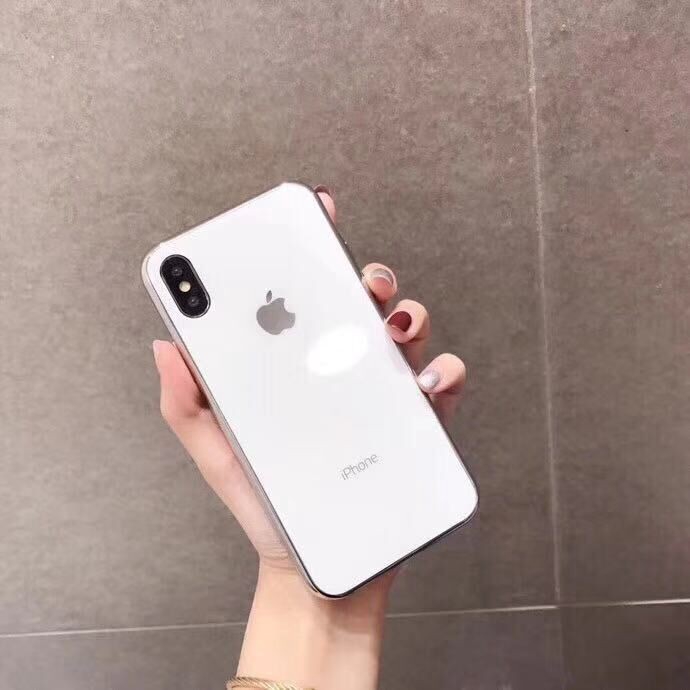 Ốp điện thoại mặt kính acrylic mạ viền sang trọng cho iPhone 6 6S 6+ 6S+ 7 8 7+ 8+ X XS XR XSMax | BigBuy360 - bigbuy360.vn