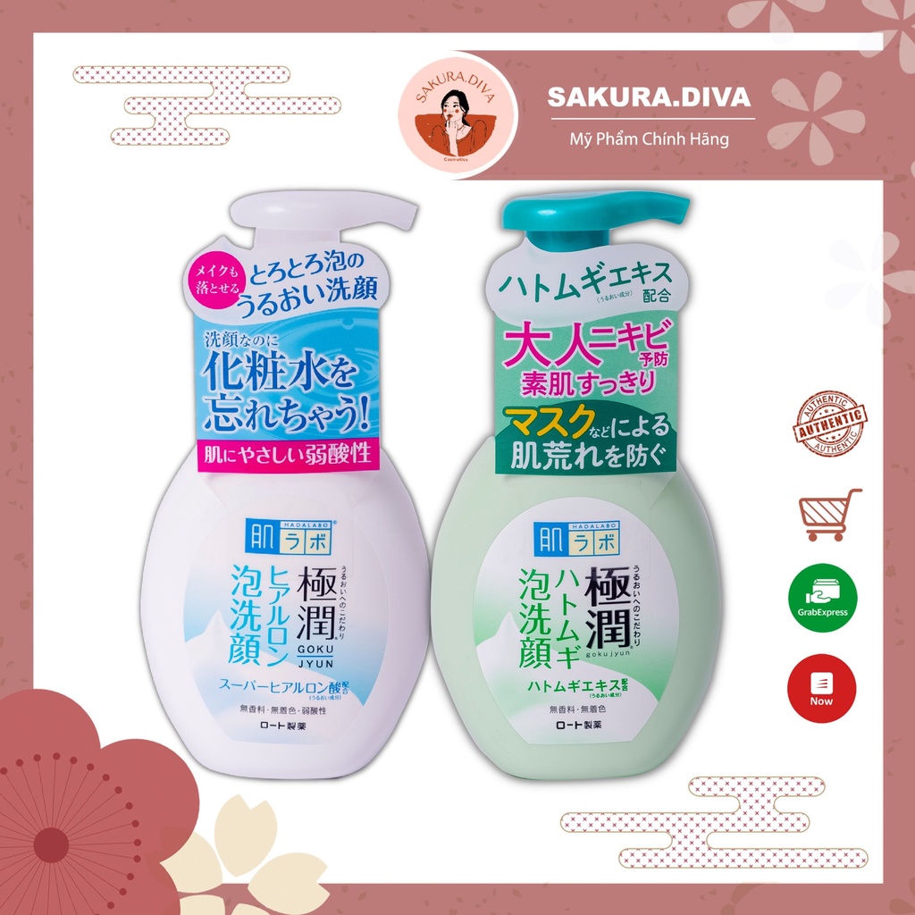 Sữa rửa mặt tạo bọt hada labo gokujyun foaming cleanse 160ml