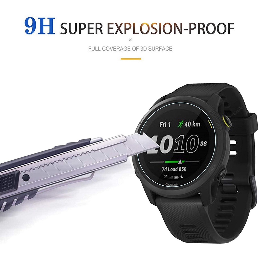 Set 3 Kính Cường Lực 9h Chuyên Dụng Cho Đồng Hồ Thông Minh Garmin Forerunner 745 Và Phụ Kiện