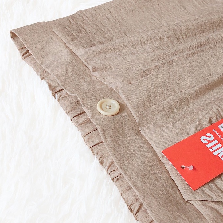 Quần baggy đũi lưng thun giả cúc - QD02