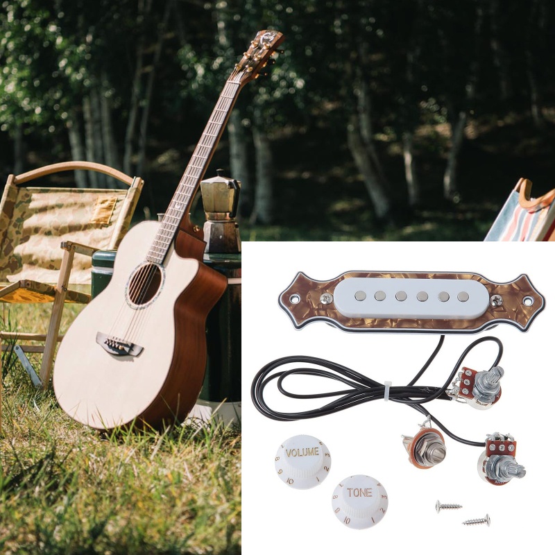 QQ Thiết Bị Thu Biến Âm Thanh Từ Tính 6 Dây Chuyên Dụng Cho Đàn Guitar Acoustic
