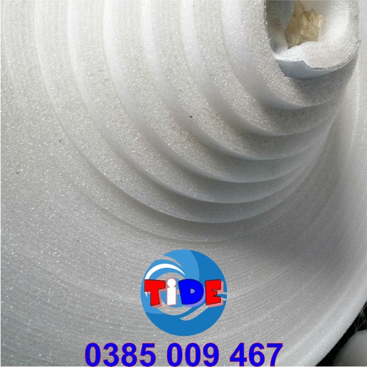 Cuộn  x dài 25m x dày 20mm – Xốp chống sốc dùng đóng gói hàng hóa dễ vỡ: đồ điện tử, gốm sứ, thủytinh