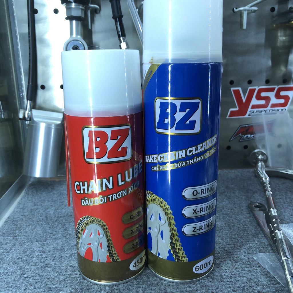 Combo Xịt BZ Bôi Trơn Bão Dưỡng Sên Sử Dụng Môtô Xe Máy