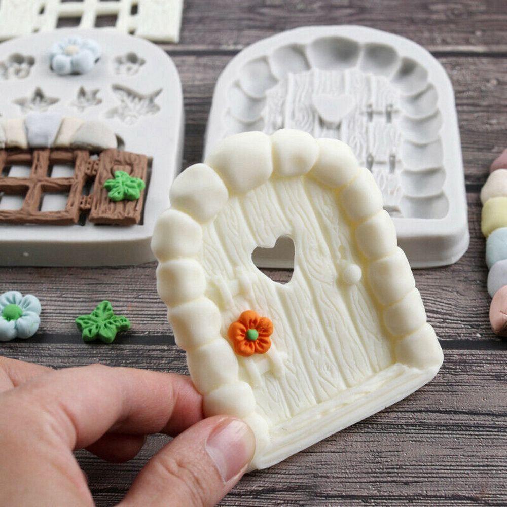 AUGUSTINA Khuôn Làm Kẹo Đường Hình Cửa Thần Tiên Trang Trí Bánh Kem