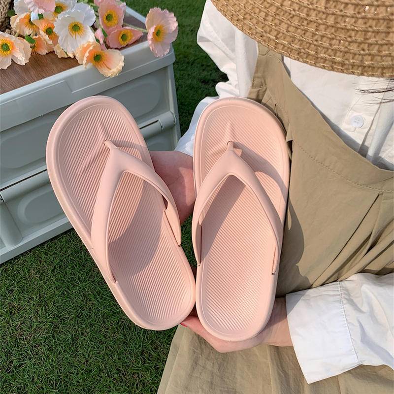 Dép xỏ ngón màu trơn đế dày xixitiao chất liệu EVA êm nhẹ chống trượt