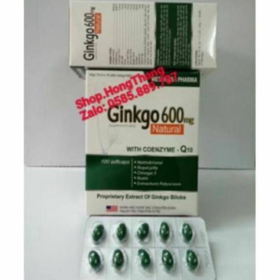 Ginkgo 600 Hoạt huyết dưỡng não, tăng cường lưu thông máu