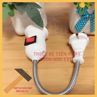 Đuôi Đèn Vặn Lò Xo Đuôi E27 Xoáy 360 Độ, Có Công Tắc Phích Cắm Cao Cấp