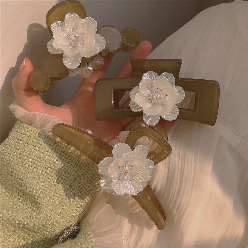 Kẹp Tóc Hình Hoa Đính Đá Pha Lê Phong Cách Hàn Quốc Mới Tik Tok 2022