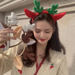 Cài tóc tuần lộc giáng sinh xinh xắn, cài tóc gấu bông, bờm tóc 3d, băng đô giáng sinh, đồ noel mùa đông tai gấu