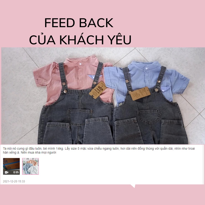 Yếm Jean Trẻ Em, Yếm Bò Cho Bé Trai Và Bé Gái Từ 8 đến 33 Kg ANAN STORE QATE Y-JEAN