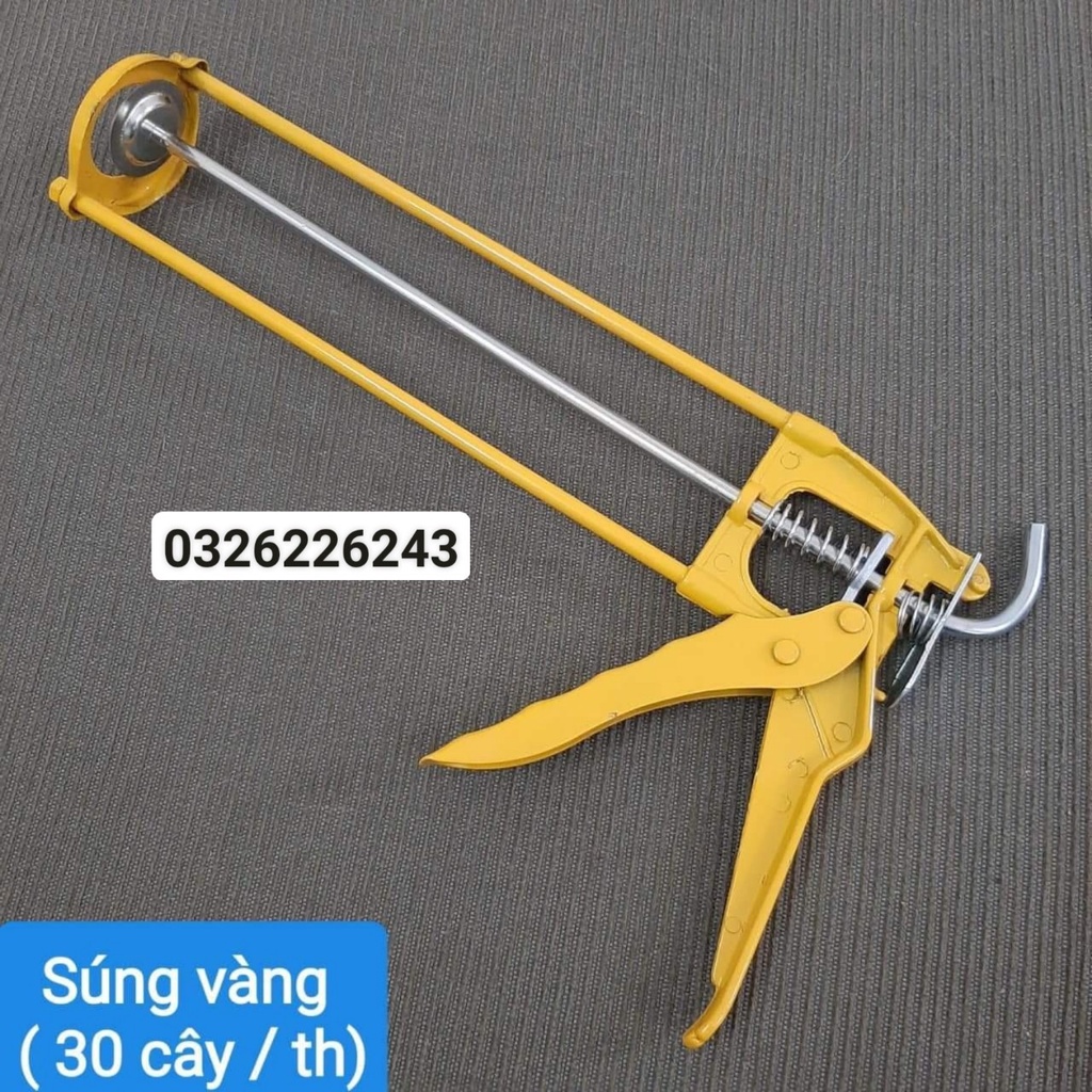 Súng máng inox bắn keo silicon hiệu bossman LOẠI CẮT  ĐƯỢC ĐẦU ỐNG KEO