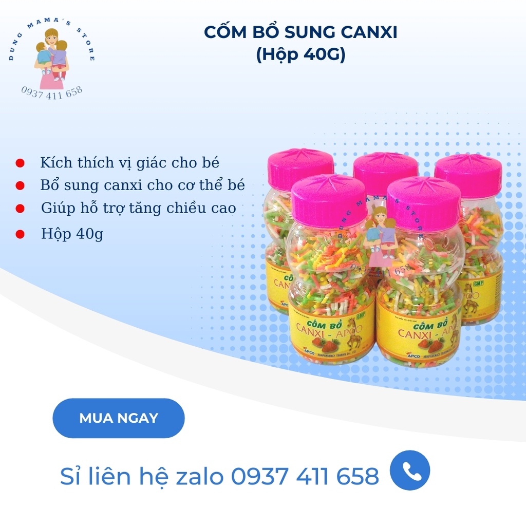 CỐM BỔ SUNG CANXI APCO 40g- HỖ TRỢ TRẺ BIẾNG ĂN